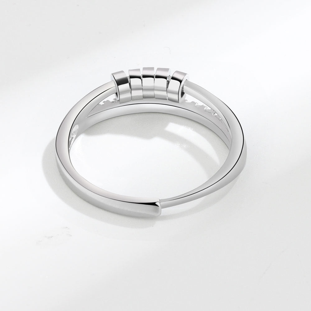 ZIRCON SLIDING FIDGET RING