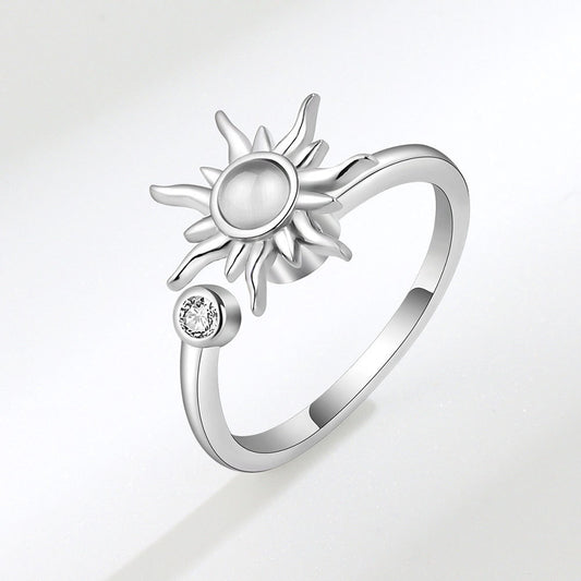 SUNFLOWER SPINNER FIDGET RING