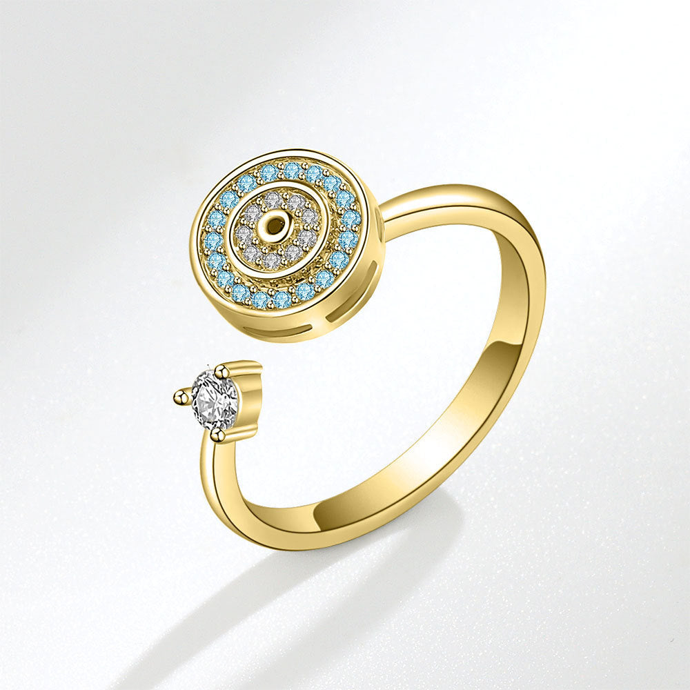 925 STERLING SILVER OCEAN SPINNER RING