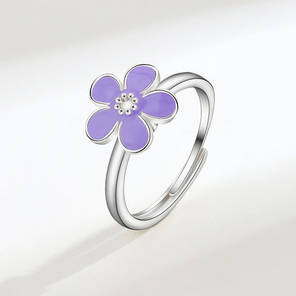 GAIA FLOWER SPINNER FIDGET RING PURPLE